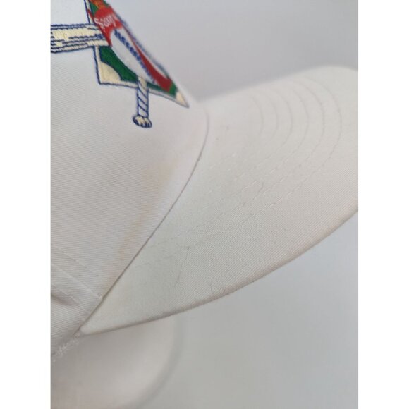 Vintage Seagrams 7 Baseball with 2 Bats Logo Men White Adj Snapback Cap Hat - Picture 5 of 9